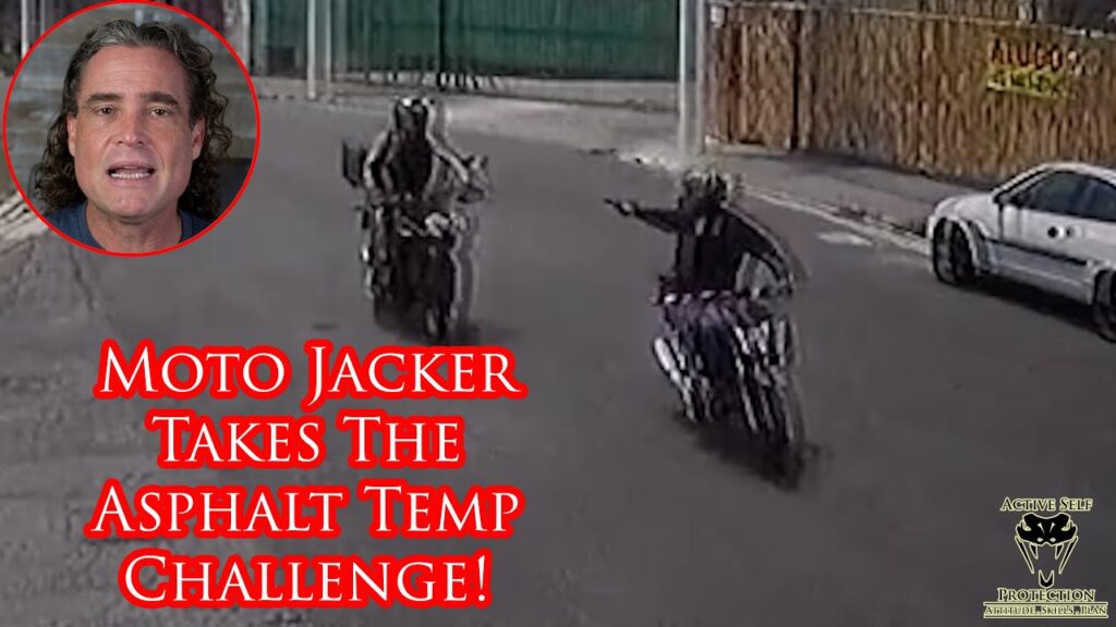 Defender Waits His Turn to Drop Moto Jacker