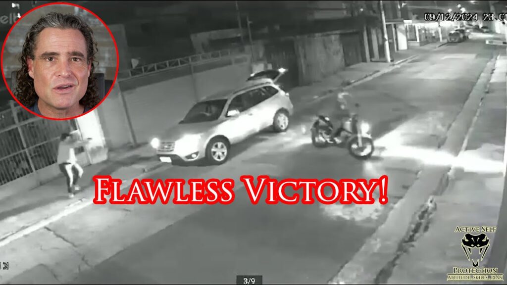 Defender With Family In Car Wrecks Multiple Armed Robbers